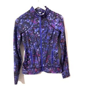 Ivivva by Lululemon Perfect Your Practice Zip-up‎ Floral Jacket Size 14